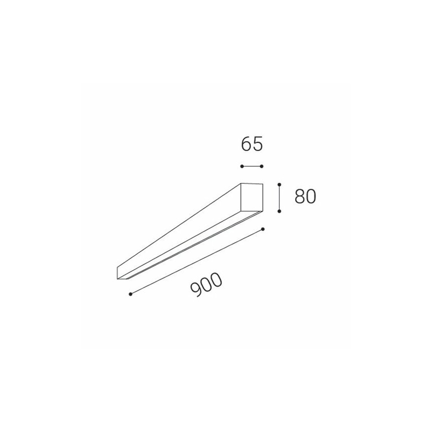 LED2 - Plafoniera LED LINO LED/24W/230V 3000K/3500K/4000K nero 90 cm