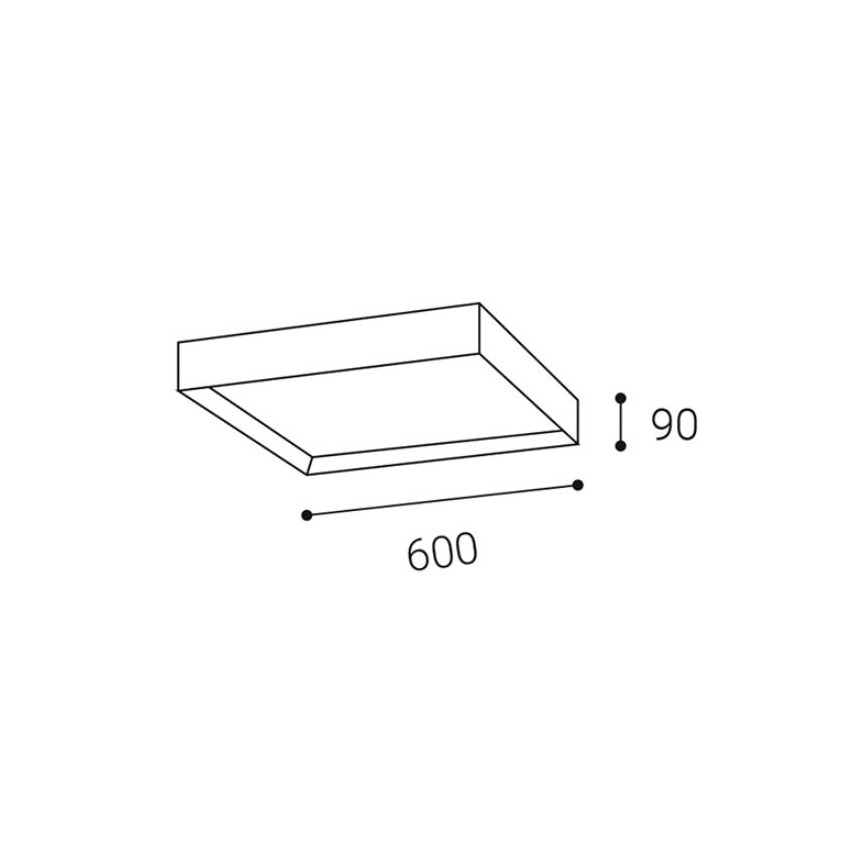 LED2 - Plafoniera LED MILO LED/60W/230V bianca 3000/4000K