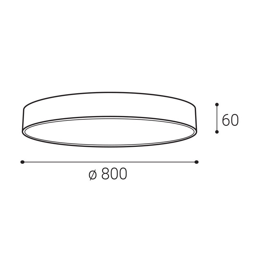 LED2 - Plafoniera LED MONO SLIM LED/80W/230V 3000K/4000K Ø 80 cm bianca