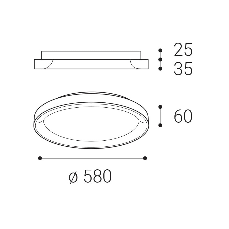 LED2 - Plafonnier à intensité variable BELLA LED/48W/230V 3000K/4000K blanc