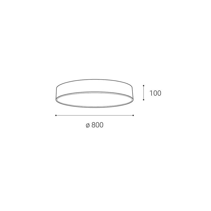 LED2 - Plafonnier à intensité variable MONO LED/100W/230V 3000K/4000K blanc
