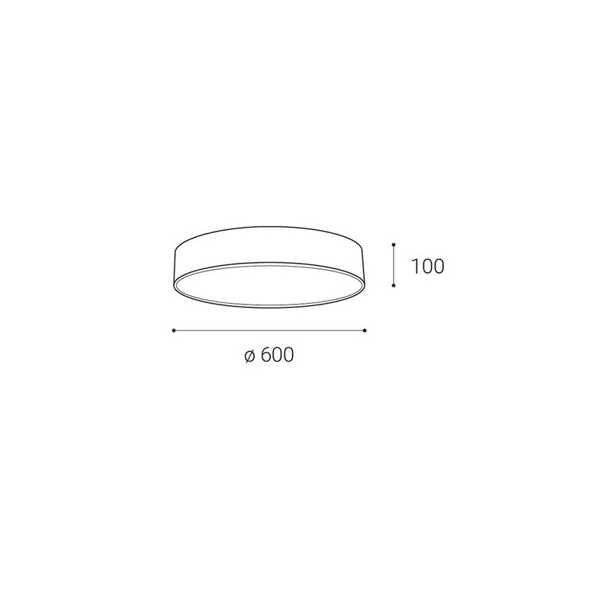 LED2 - Plafonnier à intensité variable MONO LED/60W/230V 3000K/4000K blanc