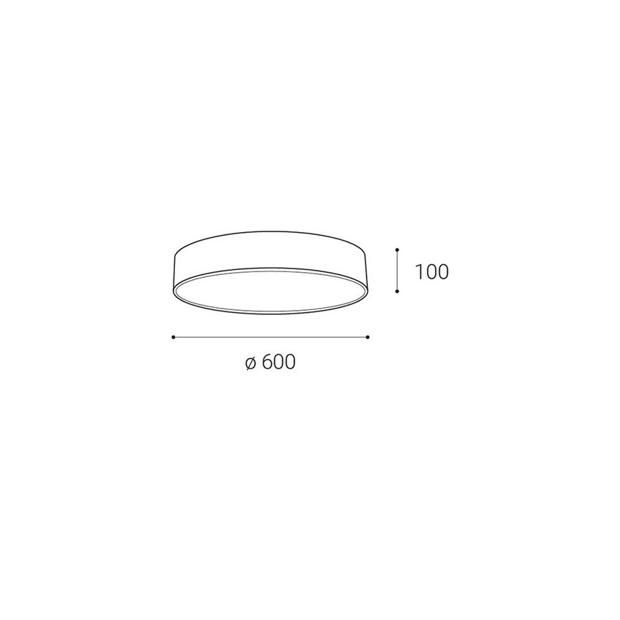 LED2 - Plafonnier à intensité variable MONO LED/60W/230V 3000K/4000K noir