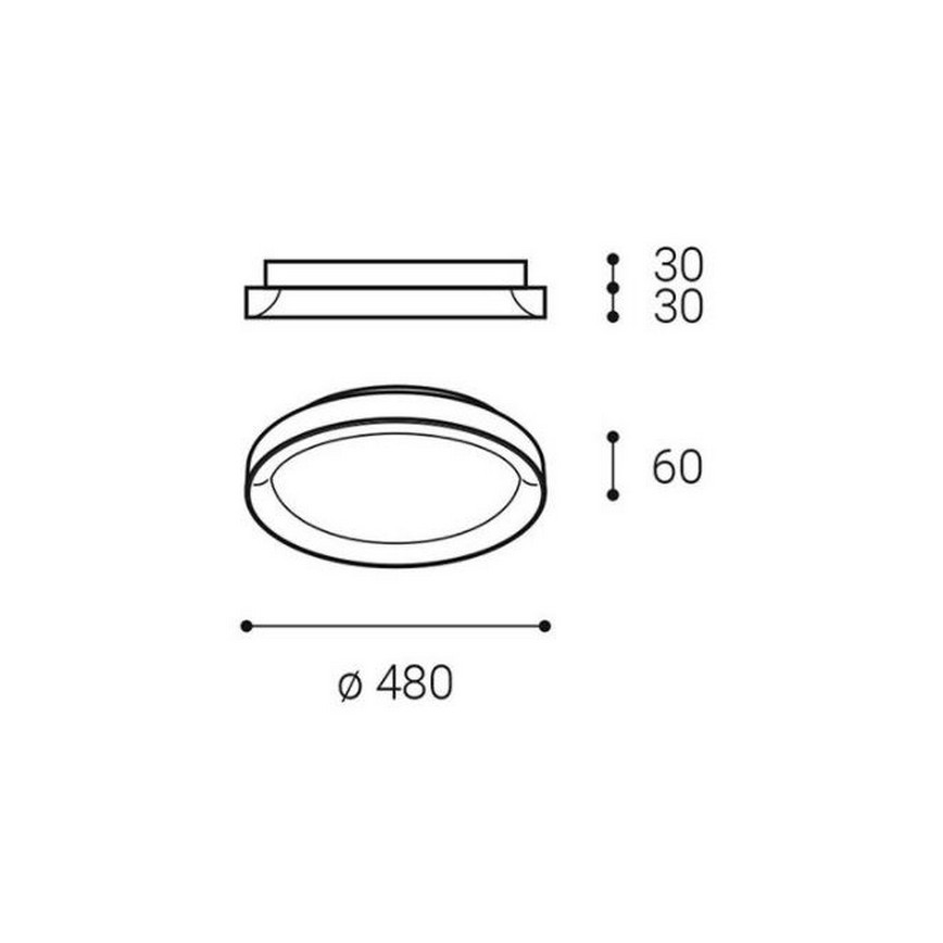 LED2 - Plafonnier LED BELLA SLIM LED/38W/230V 3000/4000K blanc