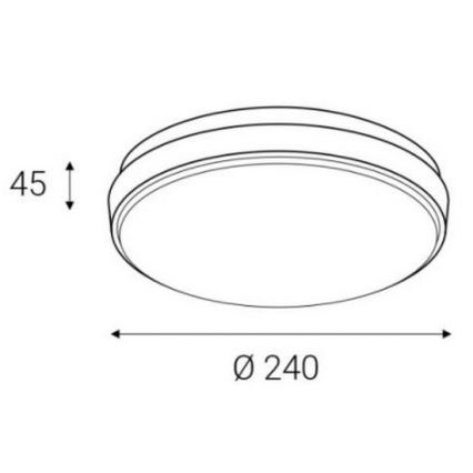 LED2 - Plafonnier LED d'extérieur LUNA LED/25W/230V  IP54 rond