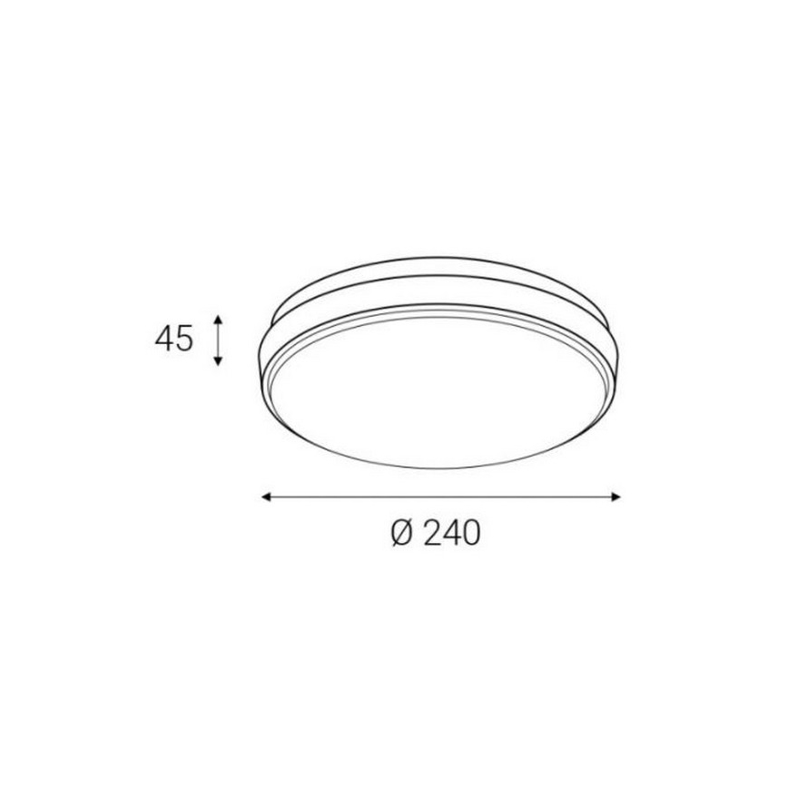 LED2 - Plafonnier LED d'extérieur LUNA LED/25W/230V  IP54 rond