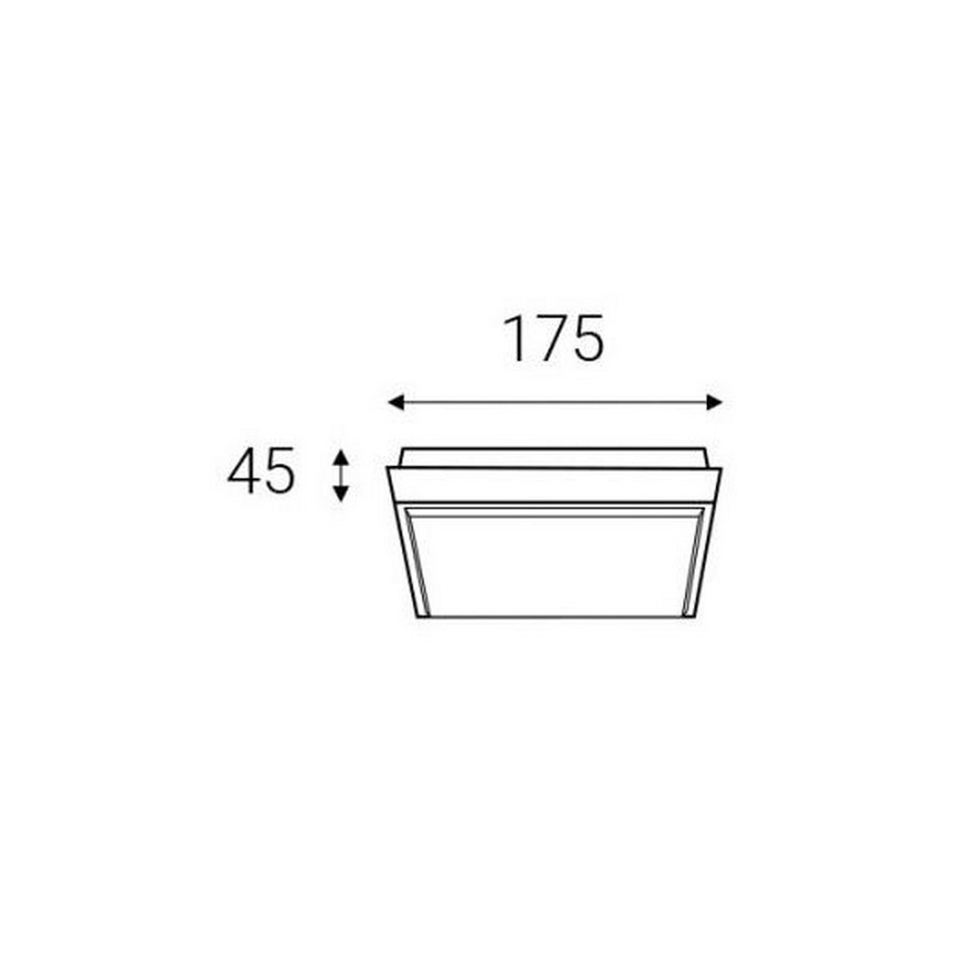 LED2 - Plafonnier LED extérieur QUADO LED/10W/230V anthracite IP54