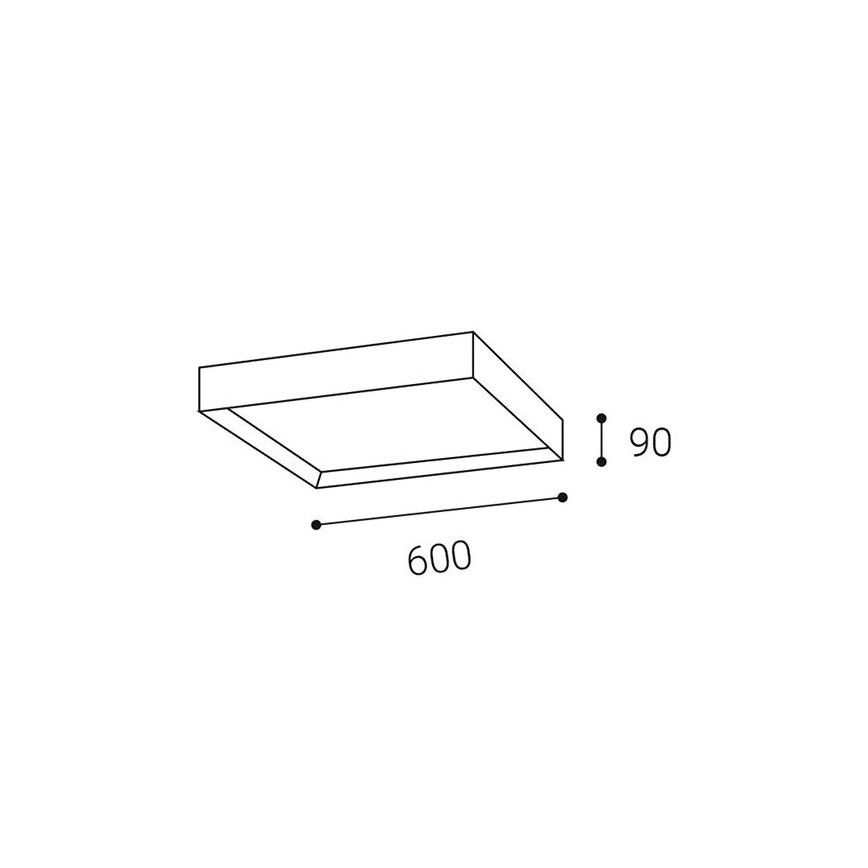 LED2 - Plafonnier LED MILO LED/60W/230V 3000/4000K