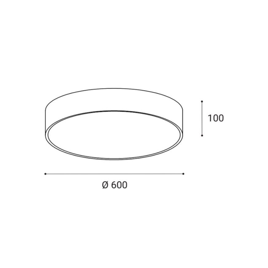 LED2 - Plafonnier LED MONO LED/60W/230V 3000/4000K noir