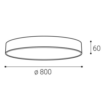 LED2 - Plafonnier LED MONO SLIM LED/80W/230V 3000K/4000K Ø 80 cm noir