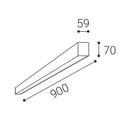 LED2 - Plafonnier LED NOLI LED/30W/230V 3000/3500/4000K 90 cm blanc