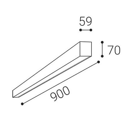 LED2 - Plafonnier LED NOLI LED/30W/230V 3000/3500/4000K 90 cm noir