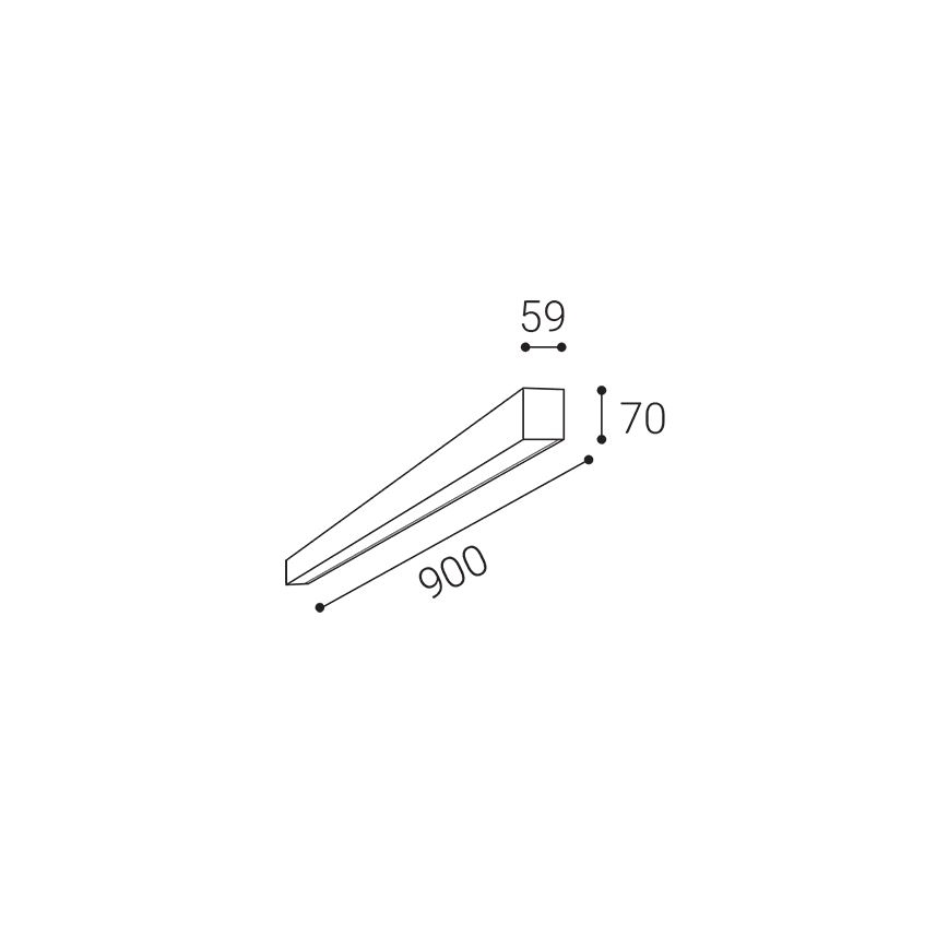 LED2 - Plafonnier LED NOLI LED/30W/230V 3000/3500/4000K 90 cm noir