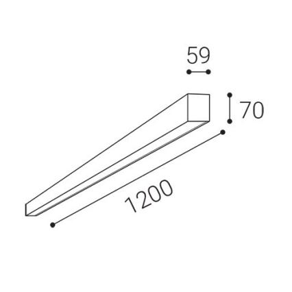 LED2 - Plafonnier LED NOLI LED/40W/230V 3000/3500/4000K 120 cm noir