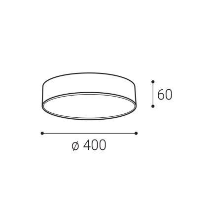 LED2 - Plafonnier MONO LED/30W/230V 3000K/4000K noir