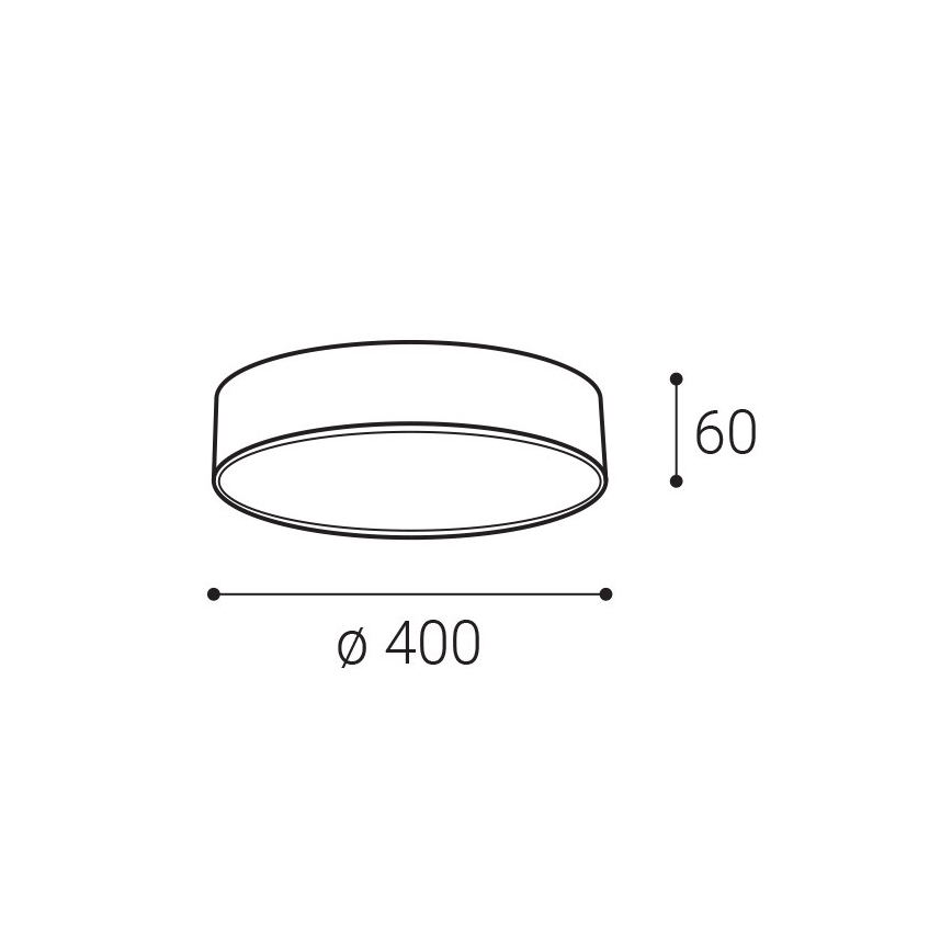 LED2 - Plafonnier MONO LED/30W/230V 3000K/4000K noir