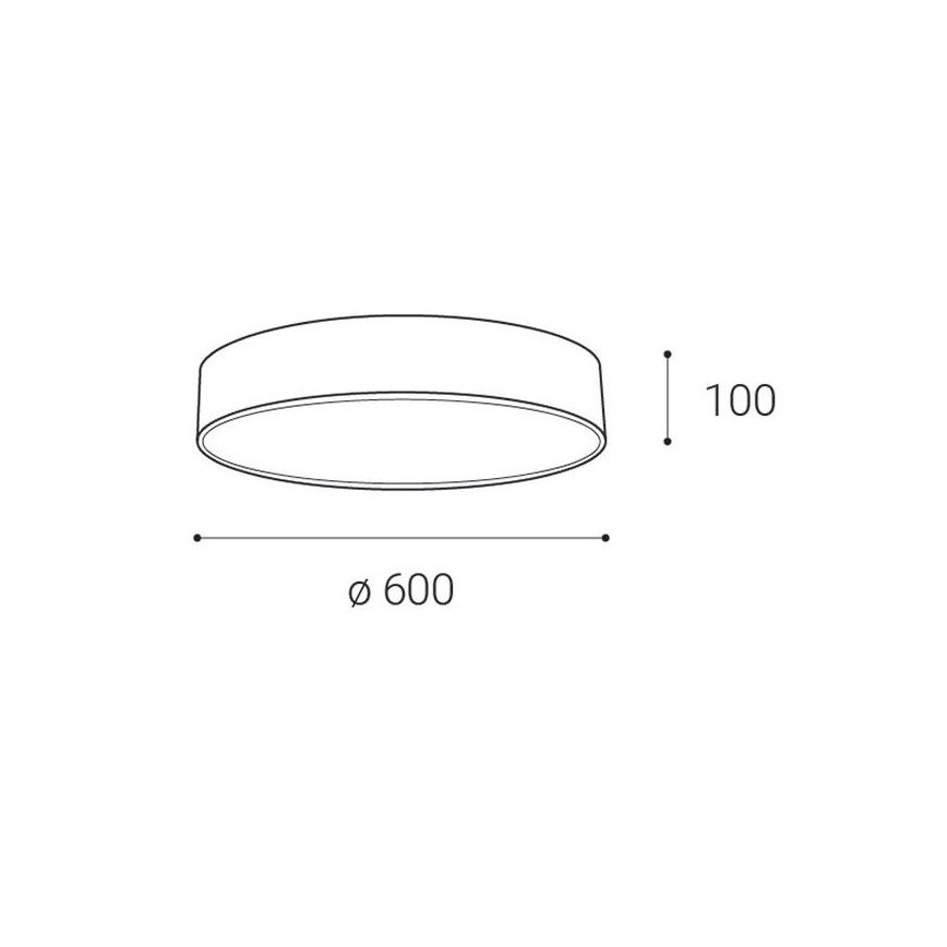 LED2 - Plafonnier MONO LED/60W/230V 3000/4000K blanc