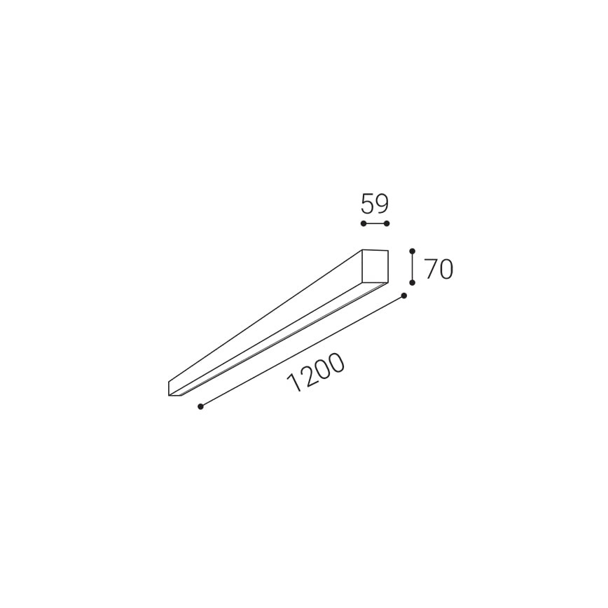 LED2 - Plafonnier NOLI LED/40W/230V 3000K/3500K/4000K blanc