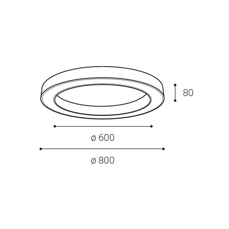 LED2 - Plafonnier SATURN LED/80W/230V 3000K/4000K noir