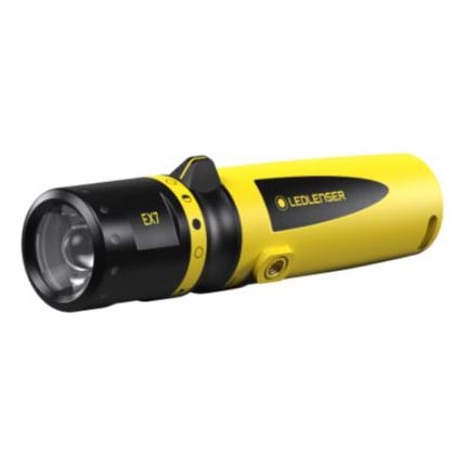 Ledlenser EX7 - Torcia LED dimmerabile, 3xAA, IP68, 200 lm, gialla