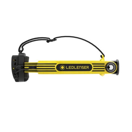 Ledlenser EXH6R - Lampada frontale ricaricabile a LED dimmerabile, batteria 1900 mAh, IP68, 250 lm, autonomia fino a 15 ore, gialla