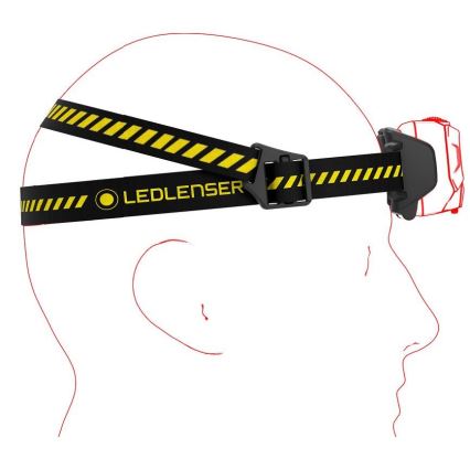 Ledlenser HF6R Work - Lampada frontale ricaricabile LED a intensità regolabile, 2000 mAh, IP68, 800 lm, 60 h, nera