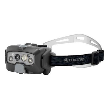 Ledlenser HF8R Core - Lampada frontale ricaricabile a LED dimmerabile, 2000 mAh, IP68, 800 lm, 60 h, grigio