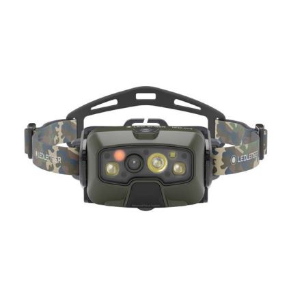 Ledlenser HF8R Core RGB - lampe frontale LED rechargeable à intensité variable, 3700 mAh, IP68, 1600 lm, 90 h, vert