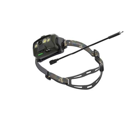 Ledlenser HF8R Core RGB - lampe frontale LED rechargeable à intensité variable, 3700 mAh, IP68, 1600 lm, 90 h, vert