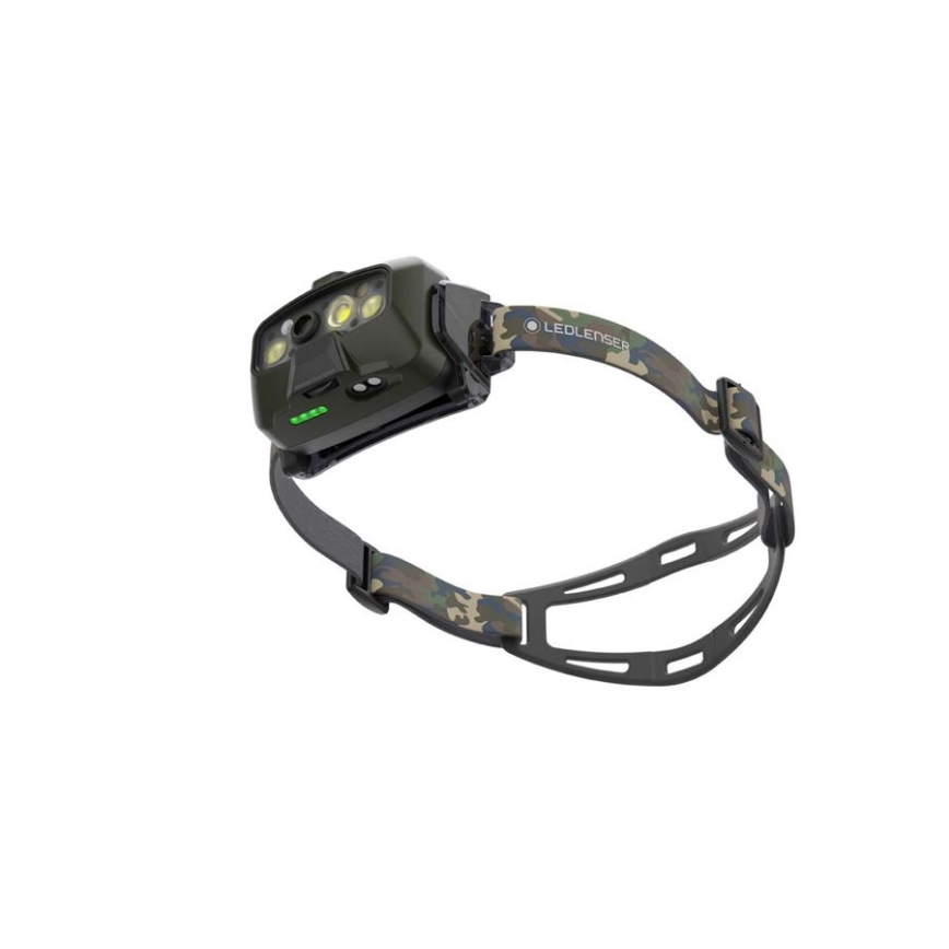 Ledlenser HF8R Core RGB - lampe frontale LED rechargeable à intensité variable, 3700 mAh, IP68, 1600 lm, 90 h, vert