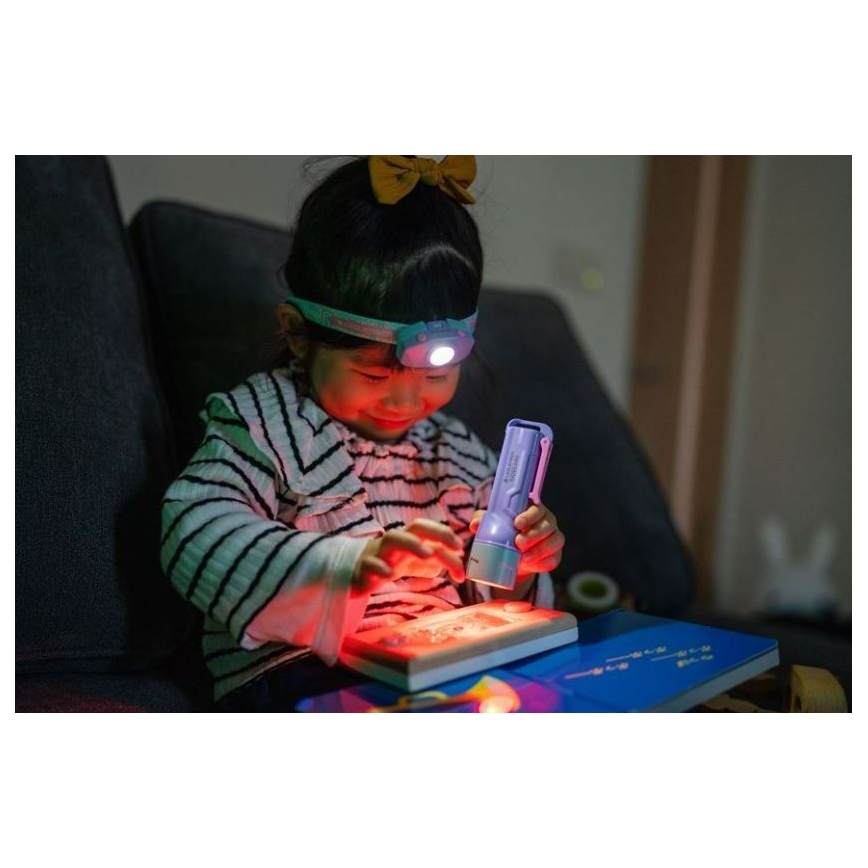 Ledlenser KIDBEAM4 RAINBOW - dimmbare Kinder-Taschenlampe LED/2xAAA IP44 violett