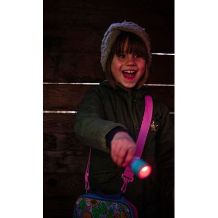 Ledlenser KIDBEAM4 RAINBOW - Torcia dimmerabile per bambini a LED/2xAAA IP44 viola