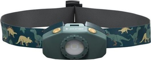 Ledlenser KIDLED2 DINO - Lampada frontale dimmerabile per bambini a LED/1xAAA IPX4 40 lm 20 h verde
