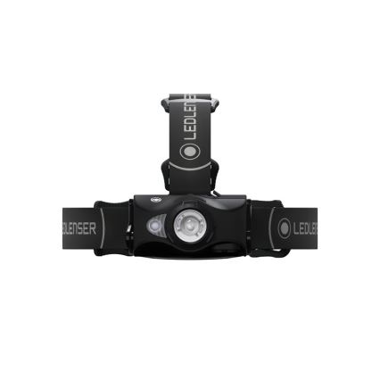 Ledlenser MH8 - Lampe frontale LED rechargeable à intensité variable, alimentée par 2xAA (1550 mAh), IP54, 600 lm, 60 h, noir