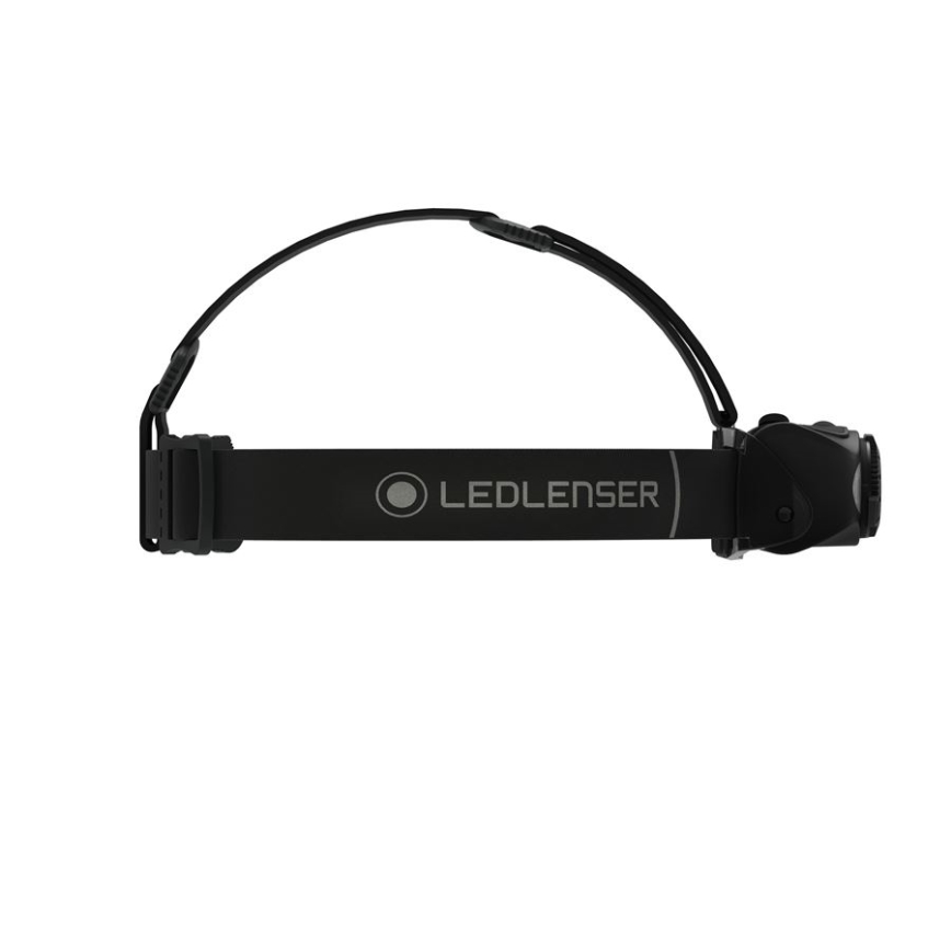 Ledlenser MH8 - Lampe frontale LED rechargeable à intensité variable, alimentée par 2xAA (1550 mAh), IP54, 600 lm, 60 h, noir