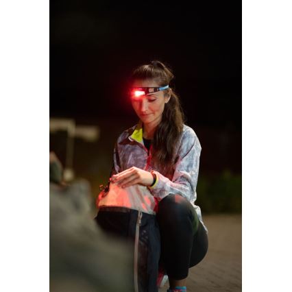 Ledlenser NEO1R - Lampe frontale rechargeable à LED, dimmable, batterie 730 mAh, indice de protection IP67, 250 lm, autonomie 15 h, bleu