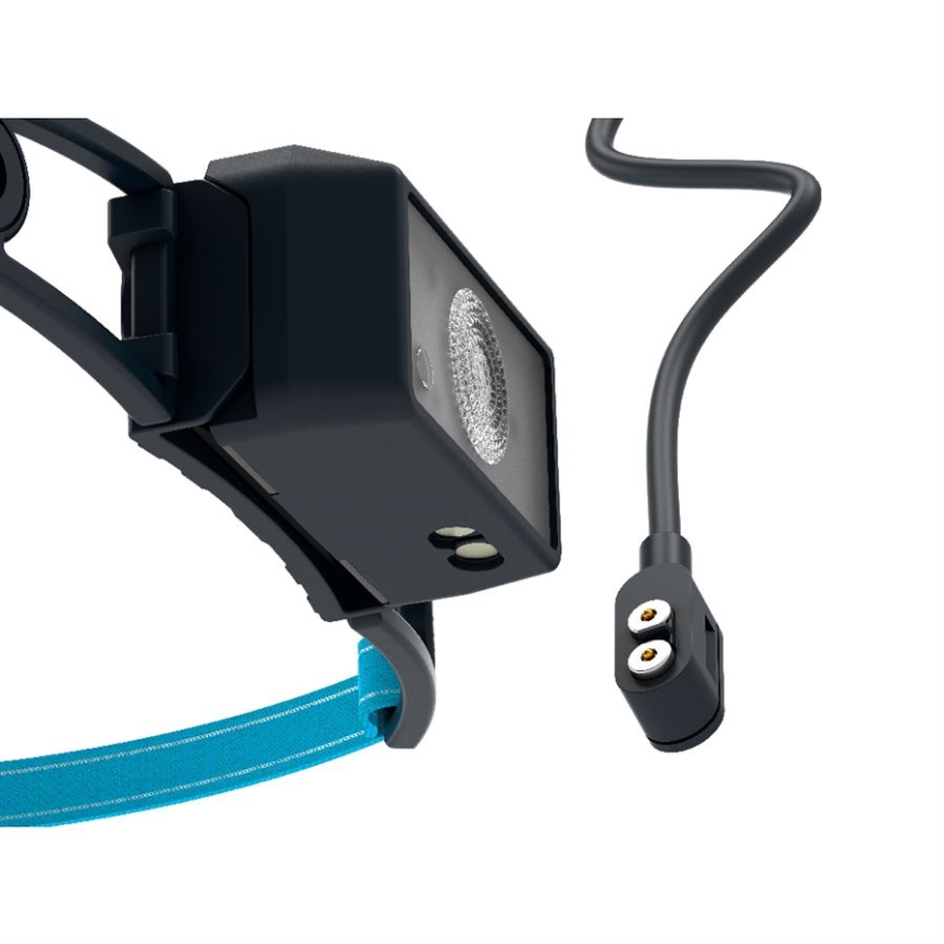 Ledlenser NEO1R - Lampe frontale rechargeable à LED, dimmable, batterie 730 mAh, indice de protection IP67, 250 lm, autonomie 15 h, bleu