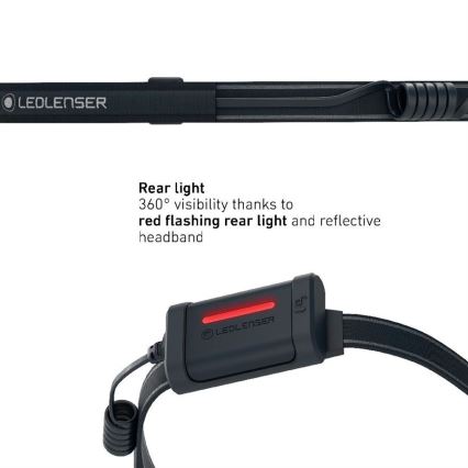 Ledlenser NEO3 - Lampada frontale dimmerabile a LED, alimentata da 3xAAA, IP54, 400 lm, 20 h, nero/bianco