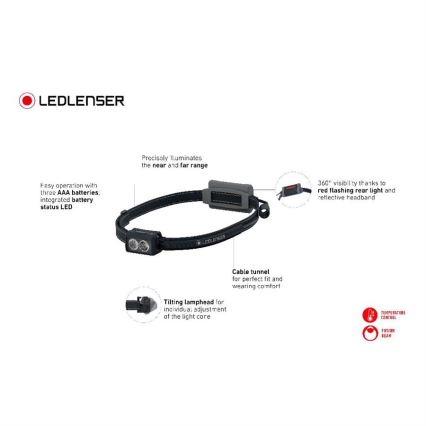 Ledlenser NEO3 - Lampada frontale LED dimmerabile LED/3xAAA IP54 400 lm 20 h blu