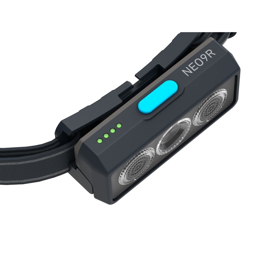 Ledlenser NEO9R - dimmbare, wiederaufladbare LED-Stirnlampe, 5000 mAh, IP54, 1200 lm, 120 h, schwarz/blau