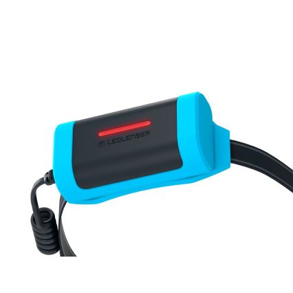 Ledlenser NEO9R - Lampada frontale ricaricabile a LED dimmerabile, 5000 mAh, IP54, 1200 lm, 120 ore, nero/blu