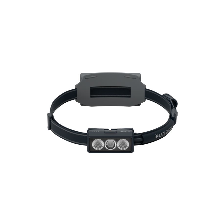 Ledlenser NEO9R - lampada frontale ricaricabile a LED dimmerabile, 5000 mAh, IP54, 1200 lm, 120 h, nero/grigio