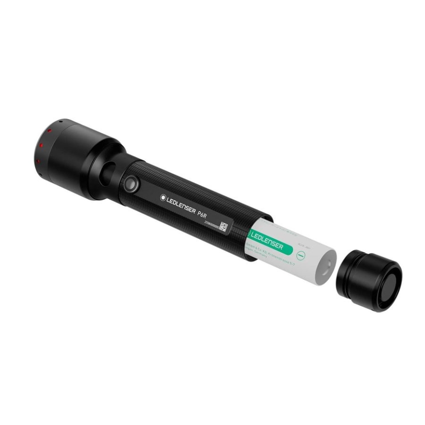Ledlenser P6R - Torcia ricaricabile LED con intensità regolabile, 3000 mAh, IP68, 1200 lm, 65 h, nera