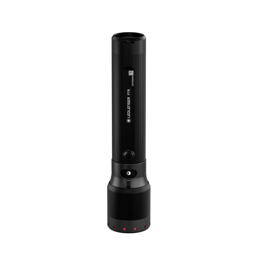 Ledlenser P7R - Lampe torche LED rechargeable à intensité variable, 4600 mAh, IP68, 2000 lm, 80 h, noire