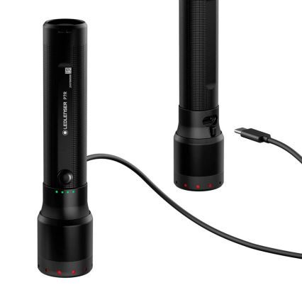 Ledlenser P7R - Torcia ricaricabile a LED dimmerabile LED/4600 mAh IP68 2000 lm 80 h nera