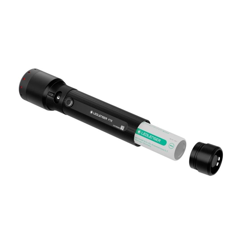 Ledlenser P7R - Torcia ricaricabile a LED dimmerabile LED/4600 mAh IP68 2000 lm 80 h nera