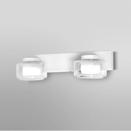 Ledvance - Applique a LED da bagno ORBIS FLAME 2xLED/5,5W/230V 3000/4000K IP44 bianco
