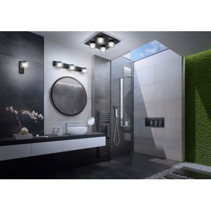Ledvance - Applique a LED da bagno ORBIS FLAME 2xLED/5,5W/230V 3000/4000K IP44 nero