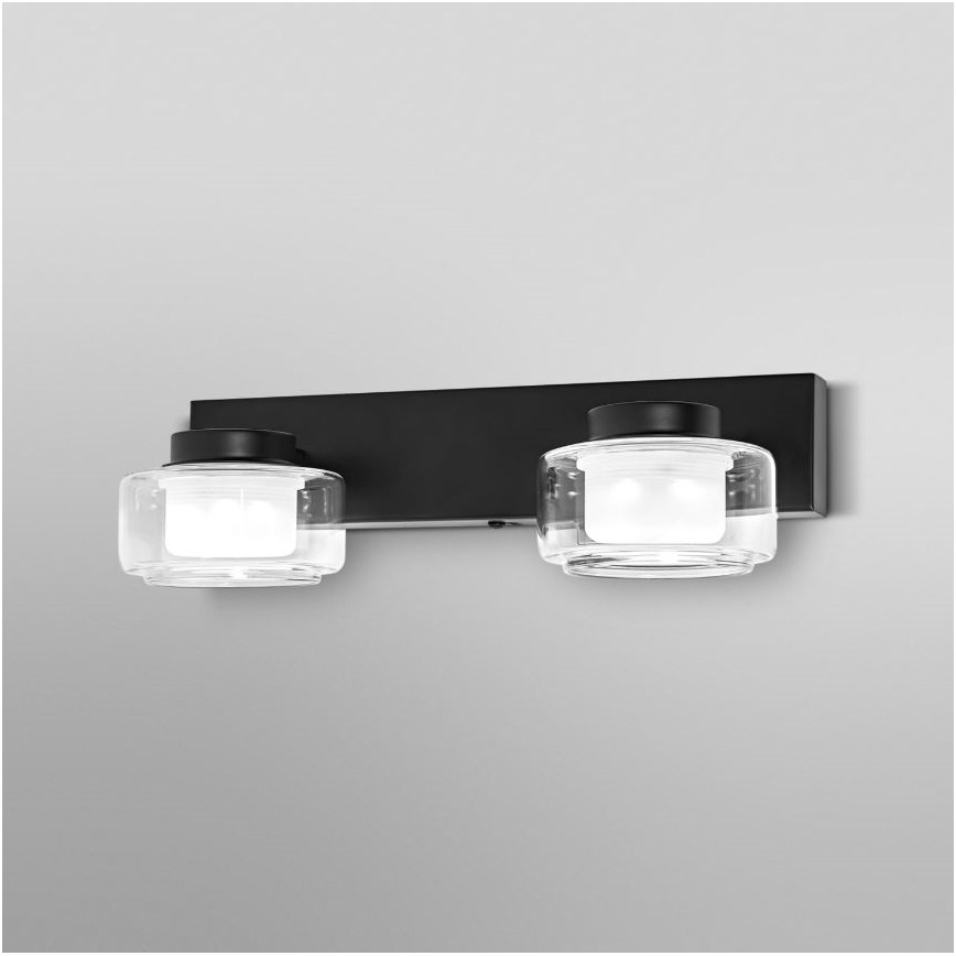 Ledvance - Applique a LED da bagno ORBIS FLAME 2xLED/5,5W/230V 3000/4000K IP44 nero