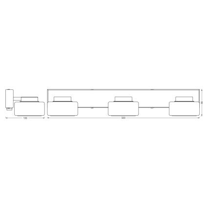 Ledvance - Applique a LED da bagno ORBIS FLAME 3xLED/5,5W/230V 3000/4000K IP44 bianco